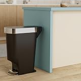 simplehuman CW1390 40L Slim Kitchen Pedal Bin with Silent Close Lid Black view 2