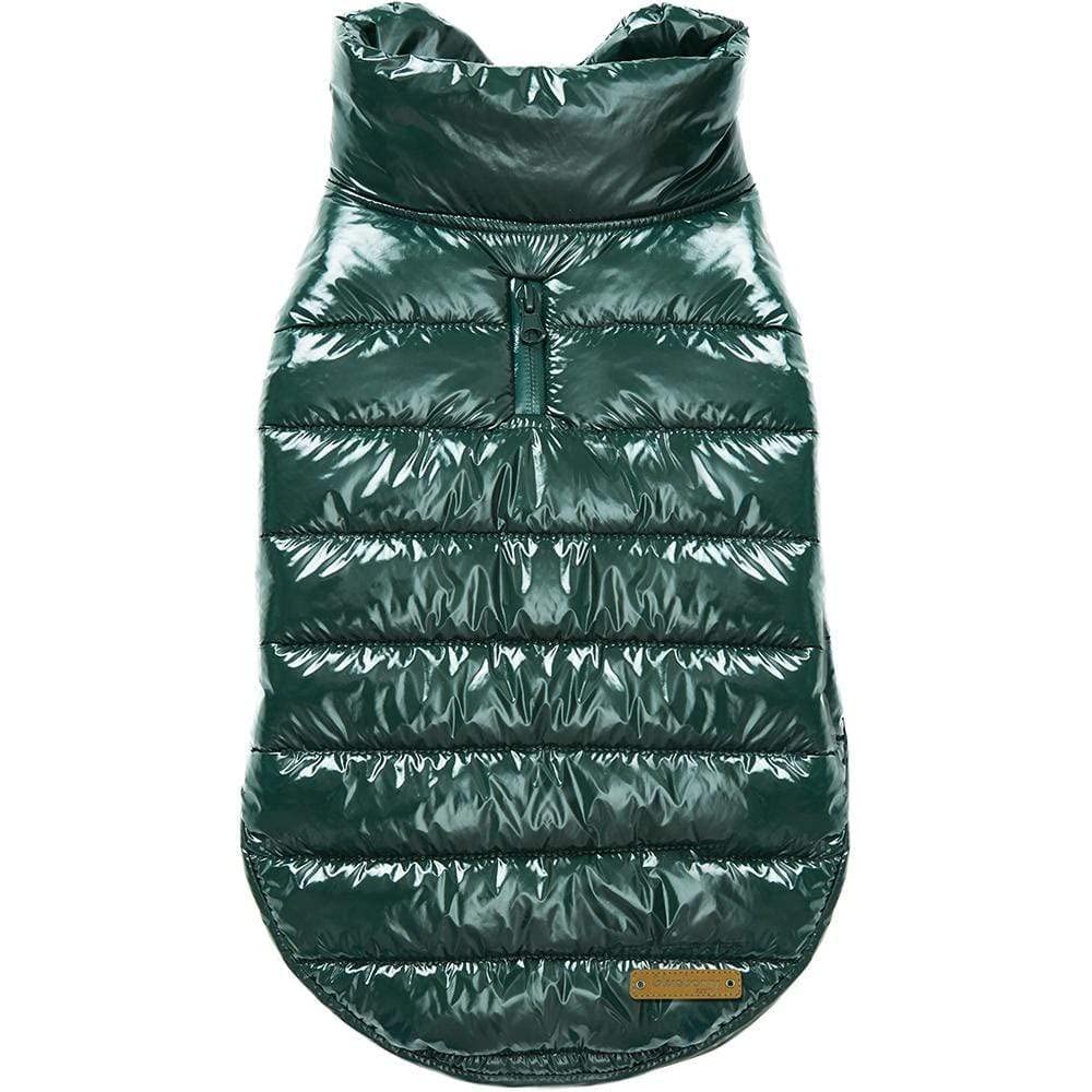 Blueberry Pet Cozy & Comfy Windproof Lightweight Quilted Fall Winter Dog Puffer Jacket in Hunter Green, 25cm, Warm Coat for Small Dogs
