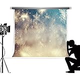 Kate Merry Christmas Photography Backdrop - 7x5ft Microfiber Snowflake Bokeh Background For Studio & Holiday Photos