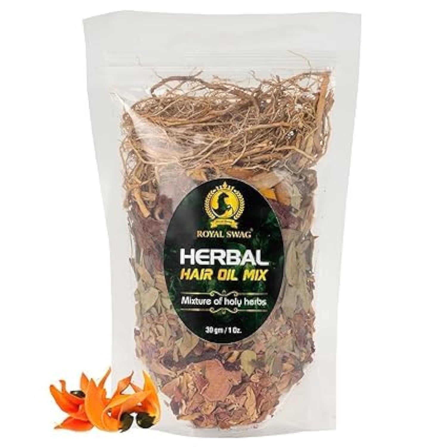 Herbal Hair Oil Mix Of Vital Herbs Dried Hair Oil Mixture Essential Herbs For Thick Long Hair (30 g/1.05 oz) for Hair Nourishment- 100% Vegan And Natural Product Made In India