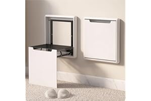 Wall Mounted Folding Chair for Entryway, Invisible Wall-Mounted Folding Shoe Bench, Space-Saving Metal Chair for Entryway, Mu