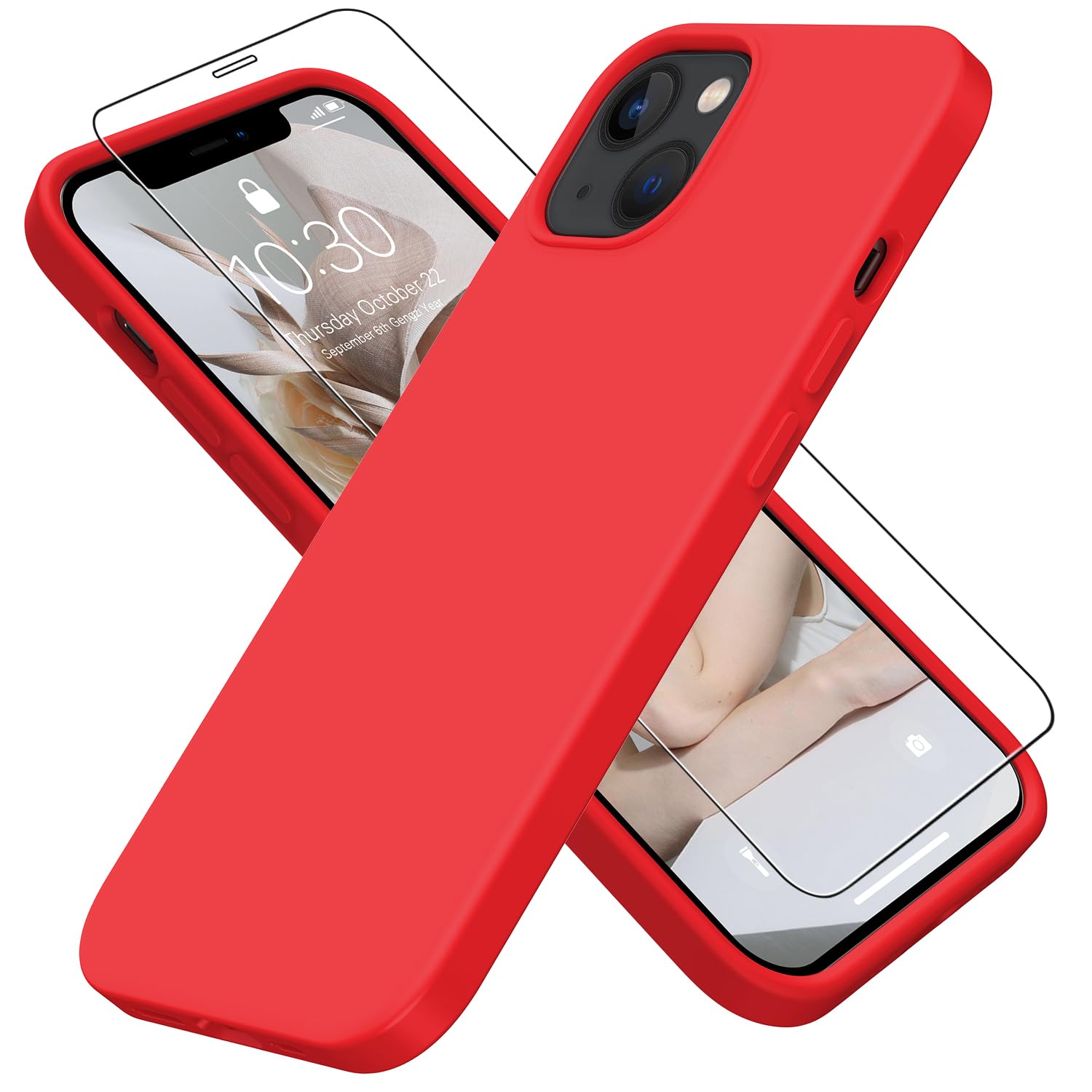 FUNMIKO Compatible with iPhone 13 Case with Screen