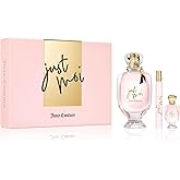 Juicy Couture Just Moi Eau de Parfum 3 Piece Fragrance Gift Set, Includes EDP Spray, Spray Pen & Mini Women's Perfume - Amber Vanilla Scent, Travel Size, 3.4 fl oz