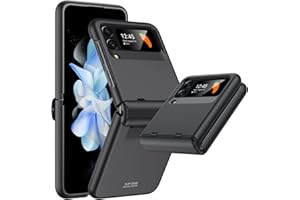 Vizvera for Samsung Galaxy Z Flip 4 Case with Hinge Protection, Flip z 4 Slim Case All-Inclusive Shockproof Volume Key Protection Wireless Charging for Galaxy Z Flip 4 5G(2022)-Matte Black