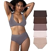 Attributes Womens Seamless Briefs, Ropa Sin Costuras Para Mujeres, 5 Pack, Breathable, Moisture Wicking