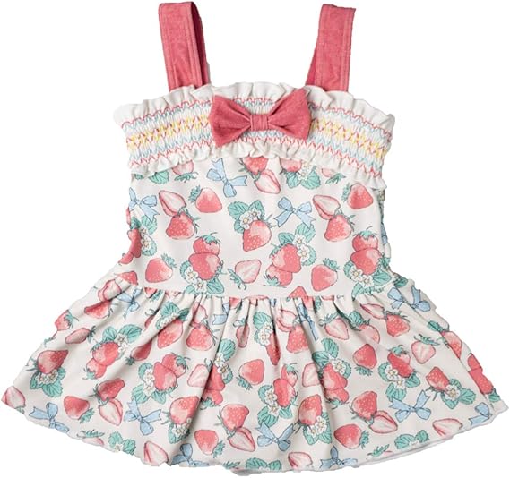 Amazon Teddy 水着 キッズ 女の子 ワンピース オールインワン 子供 ジュニア 女児 小学生用 Kids342 A A ストロベリー柄 ピンク Xs 90cm 水着 通販