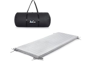 Jamdok Cot Mattress Topper,Cooling Fabric,Portable Storage Bag,Waterproof Foam Sleep Pad,Roll Up Camping Mat,Single(190 X 75 