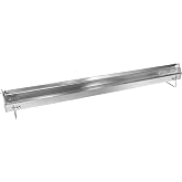 FARM-TUFF Reel Top Rectangular Poultry Feeder, 48 Inch - Heavy-Duty Galvanized Metal Trough with Anti-Roost Reel &amp; Spill Resistant Design - Extra-Long Design for Large Flocks &amp; Bigger Birds
