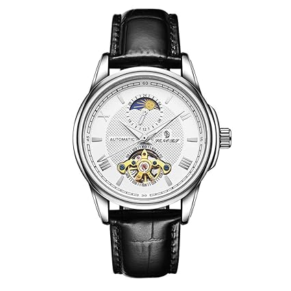 Senors Luxury Business Watch Automatic Self-Wind Mechanical Leather 3Atm Water-Resistant Men Wristwatch Luminous Male, J2350S