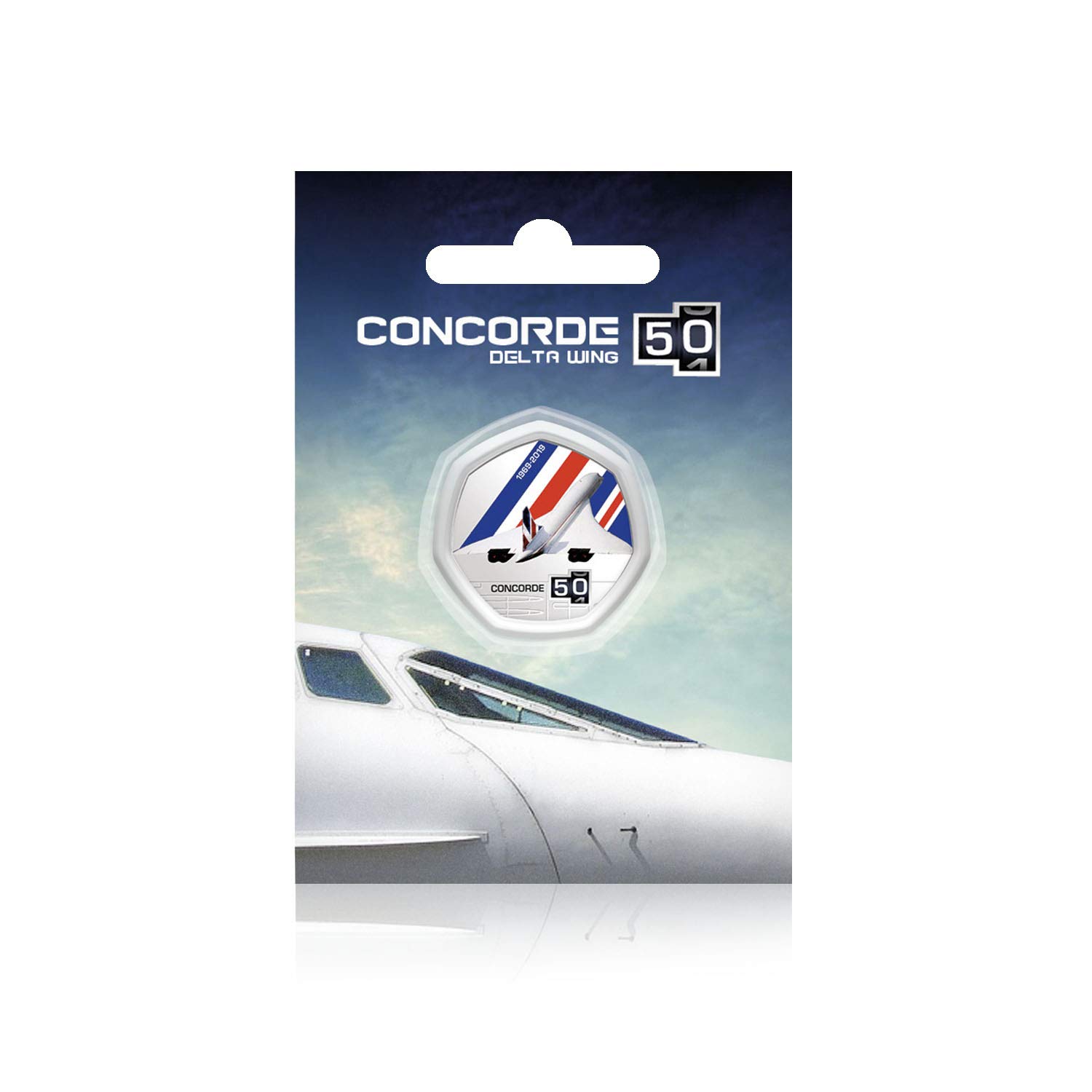 Concorde Fifty Year Anniversary Limited Edition Collectable 50p Coin - Delta Wing