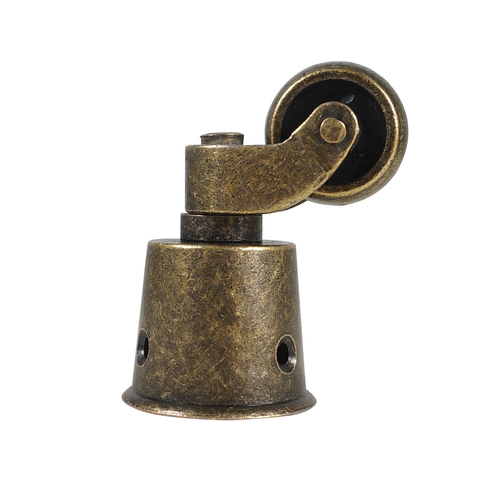 MACHSWON Polished Antique Cup Type Casters Solid Brass High Load Capacity Universal Furniture Casters for Furniture Suits Beds Armchairs Bronze