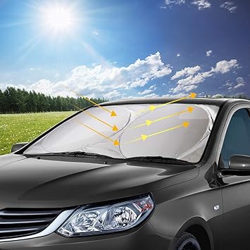 opamoo Auto Sonnenschutz, Sommer Sonnenschutz Auto Frontscheibe Sonnenschutz Sonnenblende Windschutzscheiben Abdeckung UV-Sch