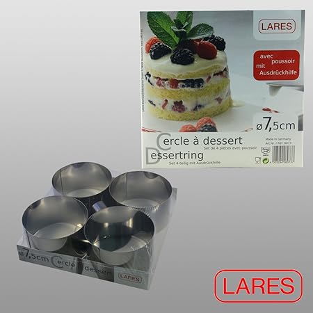 LARES Küchenhelfer Tortenring Dessertring Edelstahl