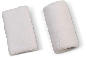 US Glove Sweat Bands for Wrists, Sports Wristbands for Men & Women, Athletic Hand Bands for Tennis, Gymnastics, Basketball, Volleyball, Baseball, Football or Gym Sport, 2-pc Cotton Arm Sweatbands 4.5"