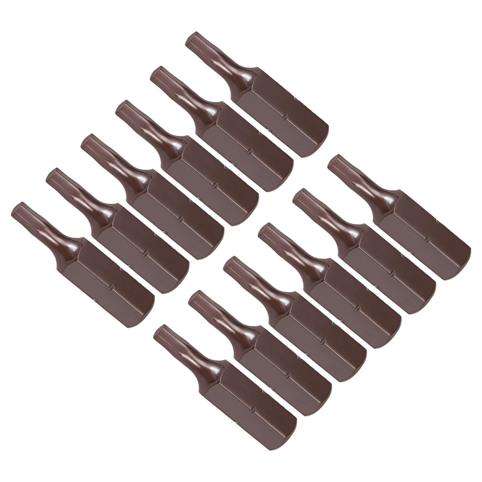 CoCud Hex Screwdriver Bits, 25mm Length 1/4" Hex Shank H2.5, S2 Steel Hexagon Head Screwdriver Bit - (Applications: for Automobile Repair), 12-Pieces