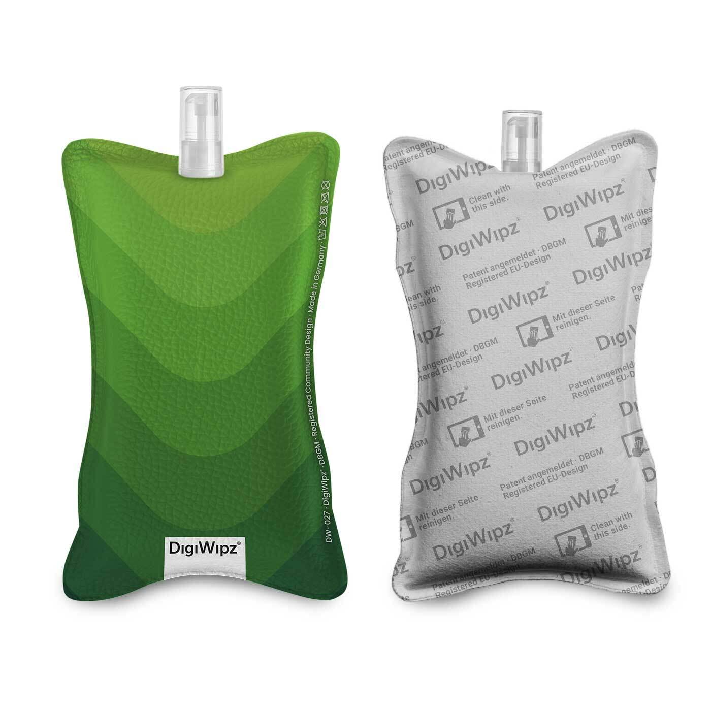 DigiWipz® The ingenious 2-in-1 display cleaner (crocodile) - screen cleaner for displays and touchscreens - screen cleaner microfibre sponge with integrated sprayer