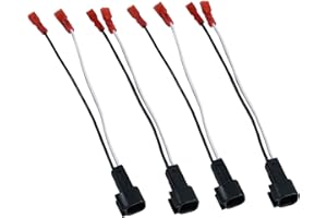HSTECH 72-5600 2 Pairs (4 Pack) Wire Cable Wiring Harness for Ford Lincoln Mercury Mazda Speakers Adapter Connector Adaptor Plug