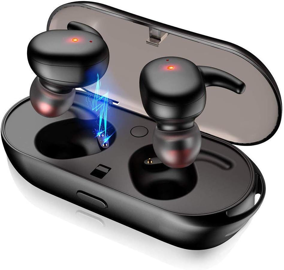 Galaxy S9 Plus Wireless Earphone,taStone Noise Cancelling Wireless Earbuds with Microphone HD Stereo Sport Touch Control Wireless Earbuds with Charging Box for Women Men Kids,Black