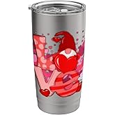 Valentine's Gnome Lovers Hearts Candy Stainless Steel Insulated Tumbler
