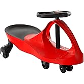 Wiggle Car - Ride on Toy for Ages 3 and Up - Toddler Ride on Toys with no Batteries, Gears, or Pedals Just Twist, Wiggle, and Go by Lil’ Rider (Red)
