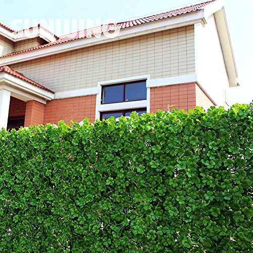 Kingmys Artificial Milan Boxwood Topiary Hedge Plant Privacy Fence Screen Greenery Panels Suitable for Both Outdoor or Indoor, garden or backyard Wall and home decor 40”L x 40”H (4 piece) - Thumbnail 4