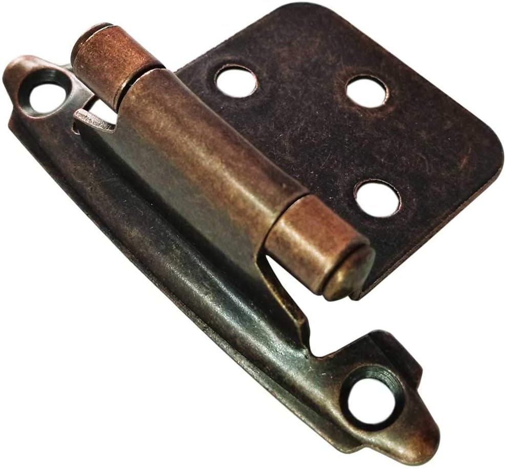 Traditional Cabinet Hinge Variable Overlay 10 Pack Oil Rubbed Red Bronze