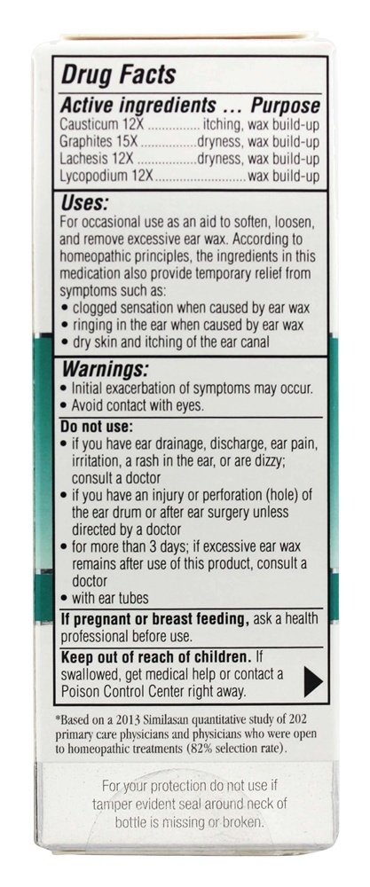 Similasan Ear Wax Relief Drops, 0.33 Fluid Ounces - 1 count