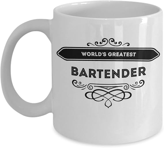 Bartenders Coffee Mug / World's Greatest Gift for Bartender Cute Ceramic Tea Cup