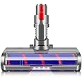 E.LUO Floor Head Soft Roller Brush Compatible with Dyson V7 V8 V10 V11 V15 Vacuum Cleaners Parts Rotatable Motorhead
