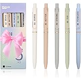 5 PCS Inspirational Pens, Motivational Pen for Women, Pastel Gel Pens Fine Point Smooth Writing Pens, 0.5 mm Quick Drying Ink, Japanese Stationery, Cute Office Nursing School Supplies Positive Gifts