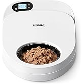 Hziotta Semiconductor Cooling Refrigerated Automatic Cat Feeder Wet Food | No Ice Packs 48H Fresh Keeping, Removable Dual-Section Tray, Meal Timer for Portion Control, Work Schedules &amp; Weekend Travel