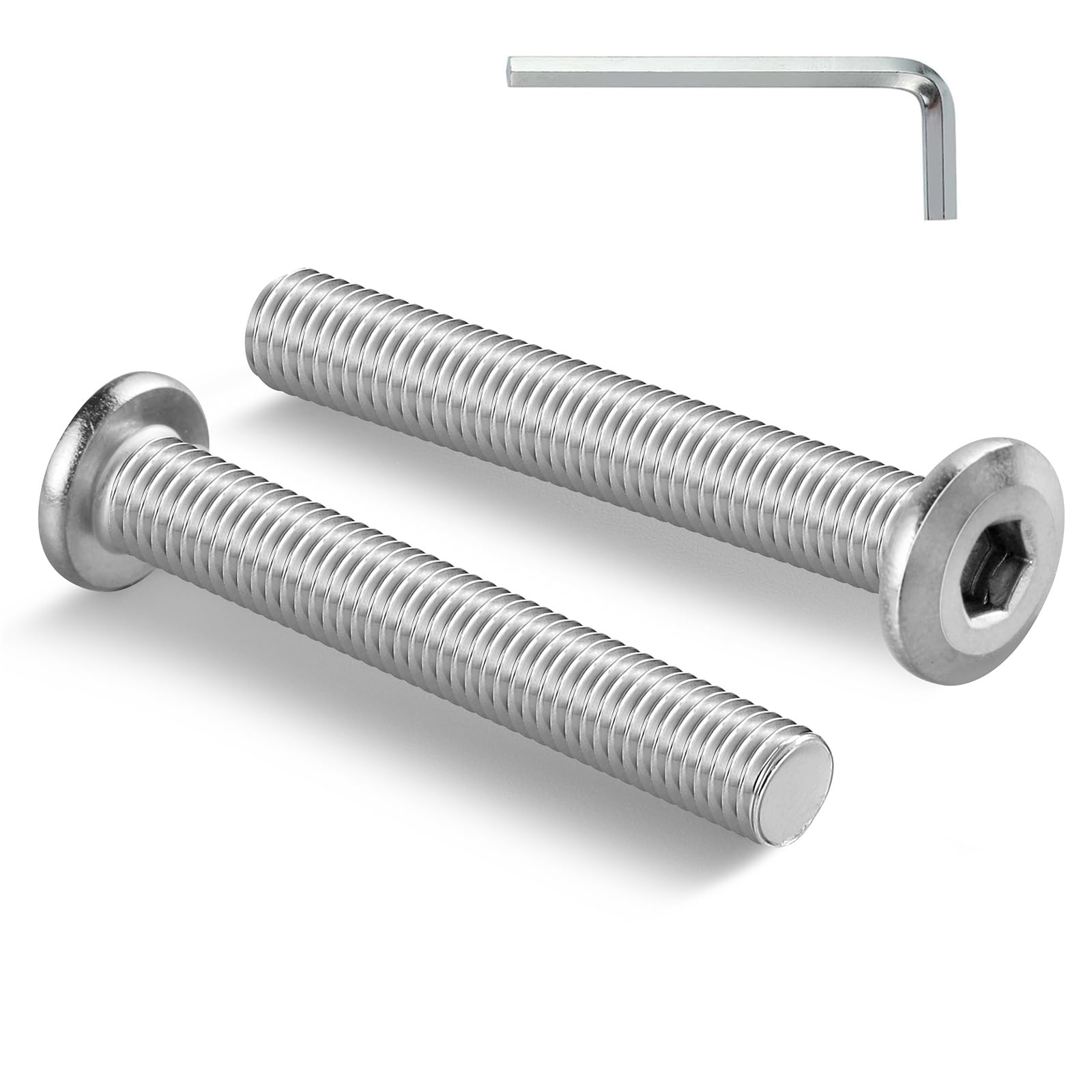 BNUOK M6-1.0 x 50mm Flat Head Hex Socket Cap Screws