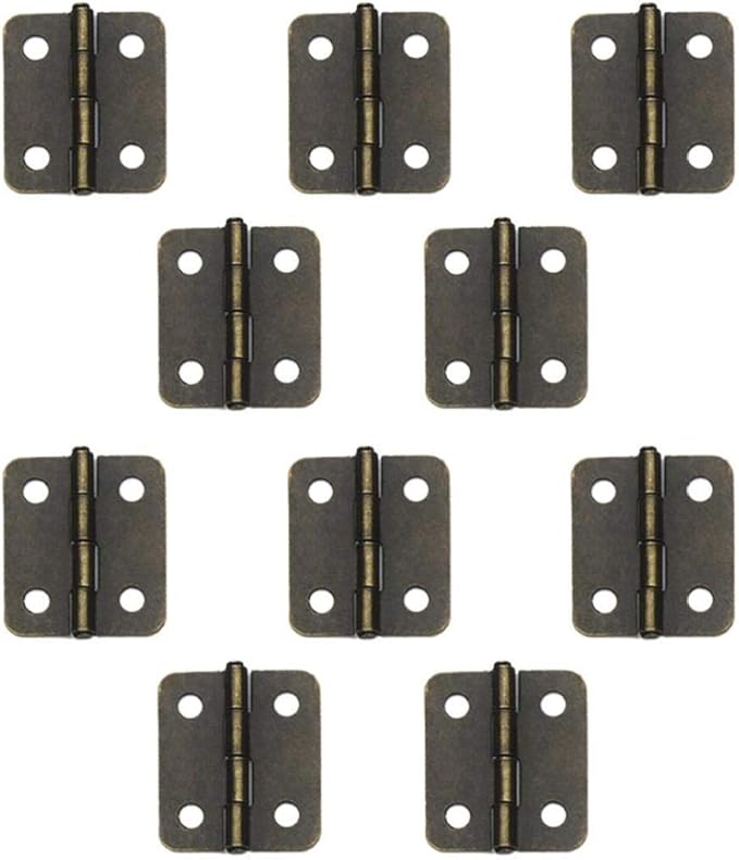 10PCS Oro Antiguo Gabinete De Bronce Bisagras De Muebles Accesorios