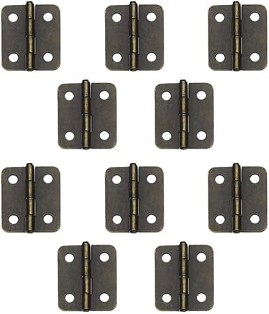 10PCS Oro Antiguo Gabinete De Bronce Bisagras De Muebles Accesorios