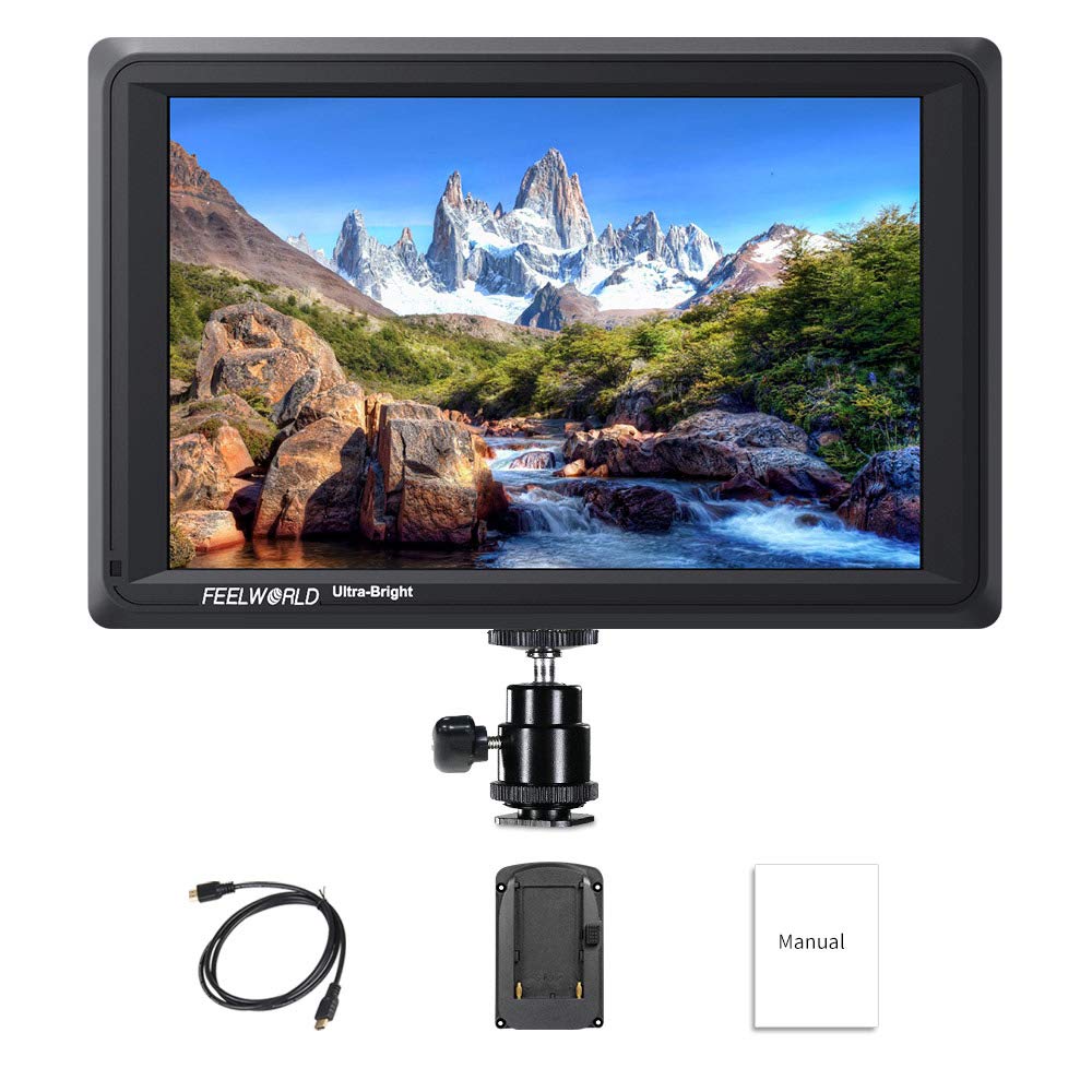 Feelworld FW279S 7 Inch Ultra Bright On Camera DSLR Field Monitor Video Assist 1920x1200 IPS with 4K HDMI 3G SDI 2200nit