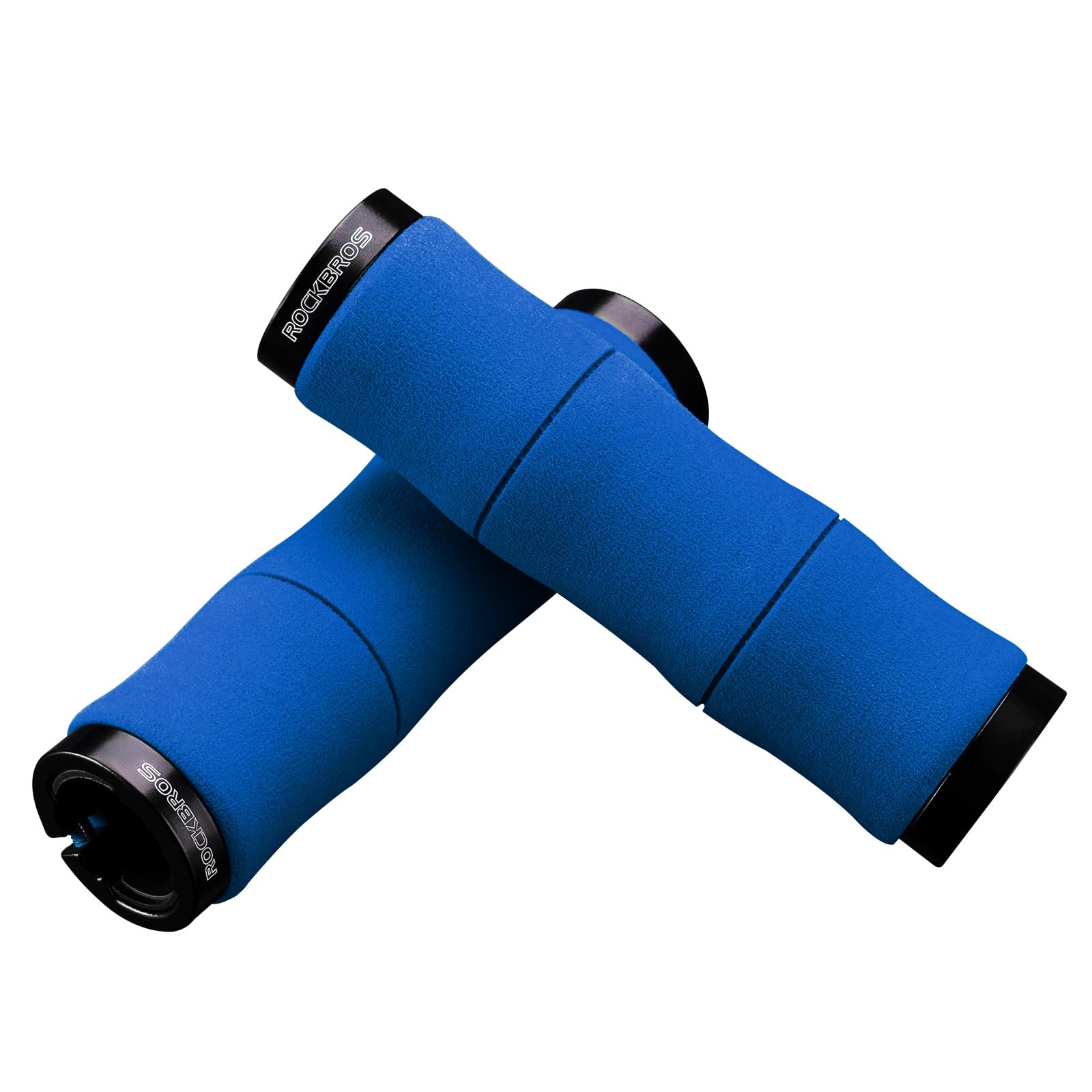 ROCKBROS Bike Grips Non-Slip Eva Sponge Handlebar Grips Soft Cycling Grips with 24mm Inner Diameter Bicycle Handlebar Grips with Lock-On Design for MTB, Scooters, Road Bikes