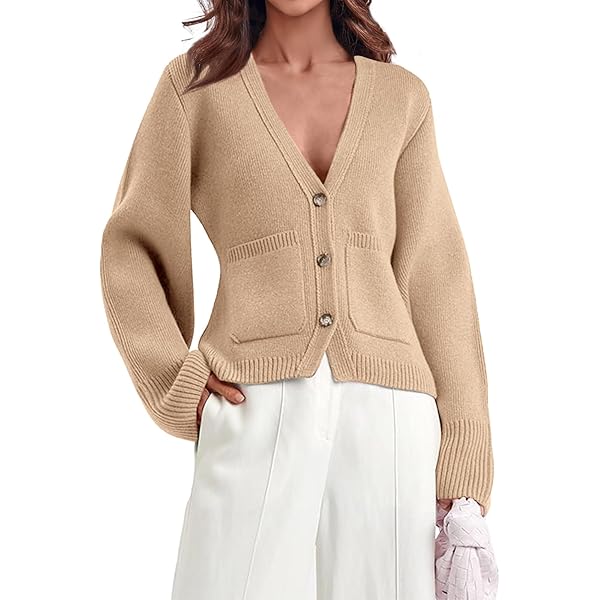 BCBGeneration Women's Relaxed Cardigan Long Balloon Sleeve