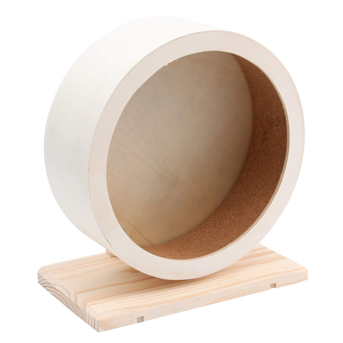 POPETPOP Hamster Exercise Wheel Wooden Wheel Non Slip Run Disc for Hamsters Hedgehogs Small Pets, Size