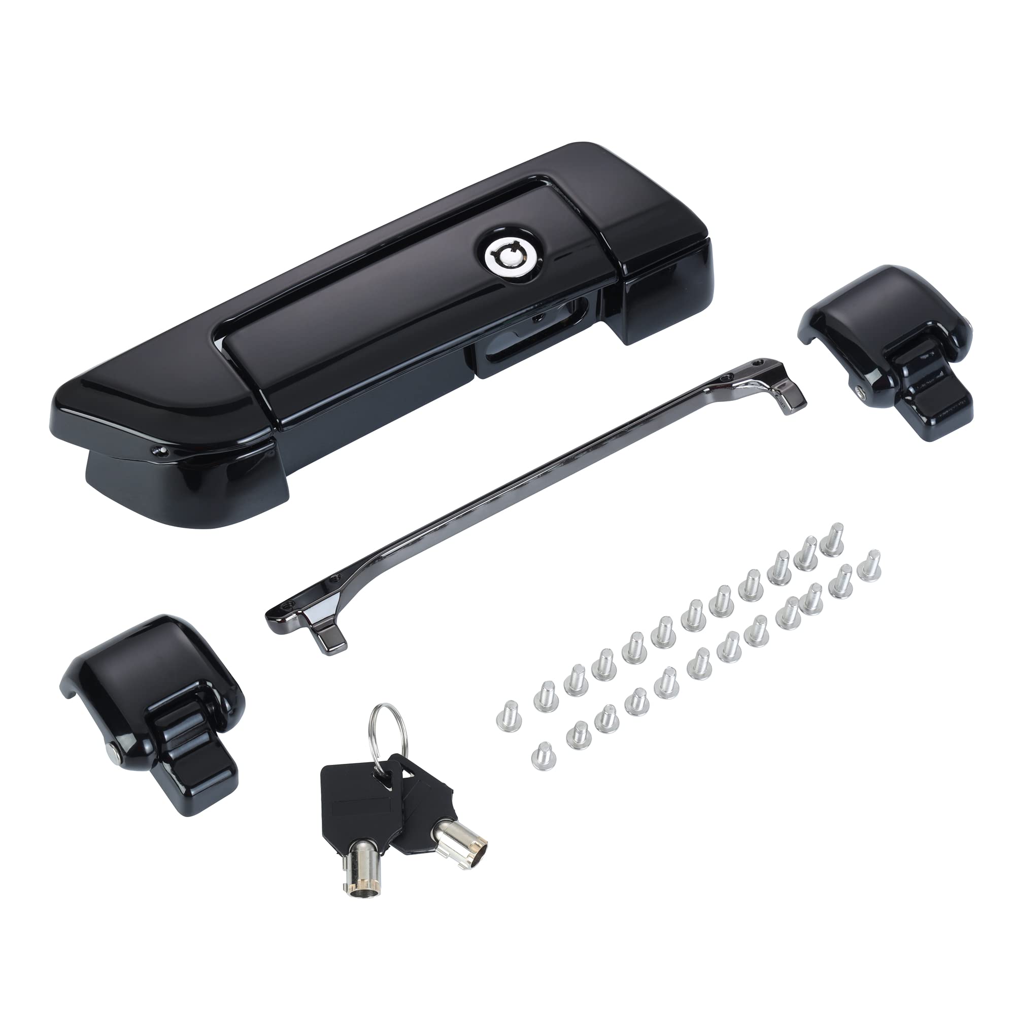 Photo 1 of Mocardine Tour Pack Latches for Harley Vivid Black,Tour Pak Pack Trunk Lid Latch with Keys Fit for Harley Touring/Road King/Road Glide/Street Glide/Electra Glide/Ultra-Classic 2014+