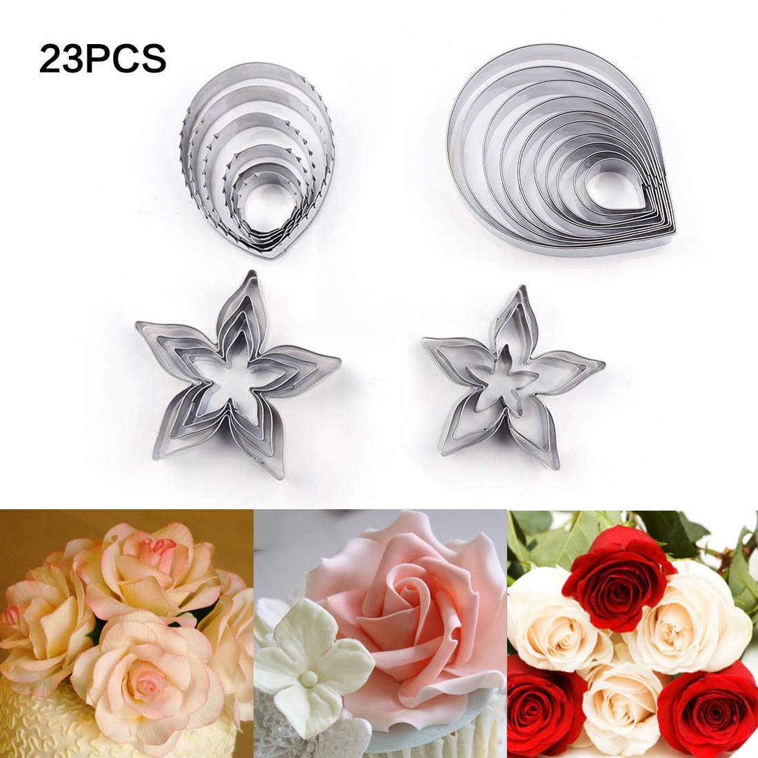 De Pate A Modeler Lot De 23 Emporte Pieces Pour Gateau Patisserie Fleur Et La Rose La Plus Facile Pour La Decoration De Gateau Pate A Modeler Outil De Patisserie Patisserie Cuisine