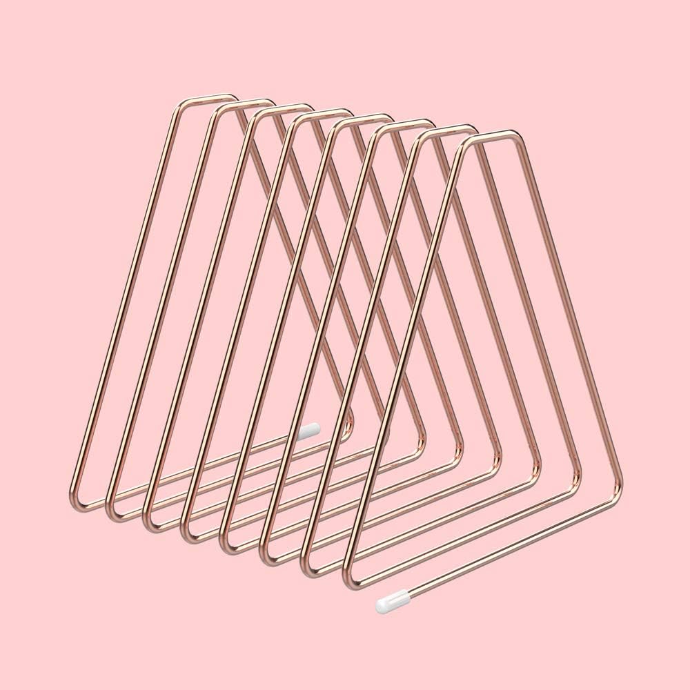File Folder Holder Stand for Desk, Creative 7 Slot Metal Desktop Magazine Book Shelf Folder Holder Rack Displays Organizer for Office, School & Home (Rose Gold) : Office Products