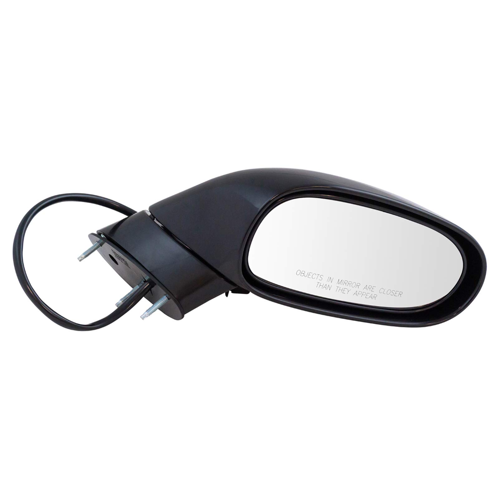 TRQ Passenger Side Mirror Assembly Electric Adjustment Heated Memory Black Compatible with 2005-2013 Chevrolet Corvette GM1321519 Image