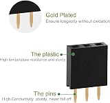 CHANZON 3 Pin Header Strip 2.54mm Straight Female Gold Plated 50pcs Arduino PCB view 3