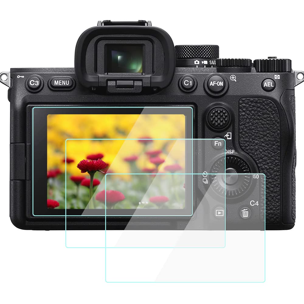 Komet A7IV Screen Protector Compatible for Sony Alpha 7 IV A74 Mirrorless Camera, KOMET 9H HD Tempered Glass Anti-Bubble Anti-scratch Anti-fingerprint (3 Pack)