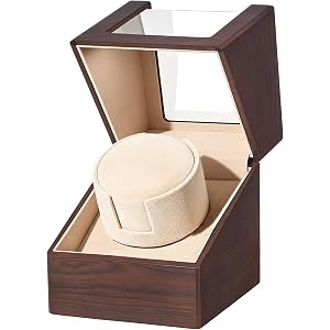 BEWISHOME Watch Winders for Automatic Watches, Single Watch Winder SYQ05Y | Watch Spinner with Japanese Quiet Motor, Automati