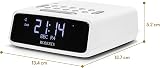 Roberts ORTUSDAB FM DAB DAB+ Digital Clock Radio with Large LCD VA White view 3
