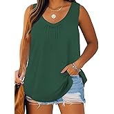 VISLILY Womens-Plus-Size-Tank-Tops Summer Trendy V Neck T Shirts Casual Flowy Sleeveless Blouse Comfy Tunics Tee XL-5XL