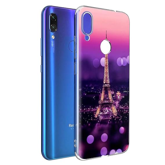 Yoedge Xiaomi Redmi Note 7 Hülle, TPU Silikon Transparent Schutzhülle Handyhülle mit Muster Motiv Case Ultradünn Stoßfest 360
