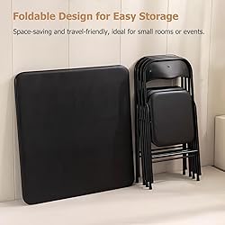 FurnitureR 5-Piece Folding Table and Chair Set