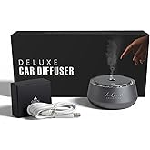 Smart Car Diffuser with 20ML Scent Oil Included - Car Air Freshener - Aromatherapy Diffuser - Portable, Compact, Cordless and Quiet Device - Deluxe Car Diffuser Luxscent Collection